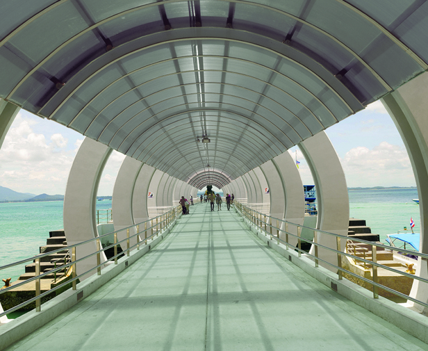 LASERLITE® Twinwall Polycarbonate Twinwall Walkway Grey Web